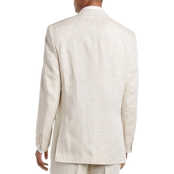 PALM BEACH Brock Natural Linen 2 Button Blazer Sport Coat Jacket Mens XL;48R EUC - Picture 2 of 12